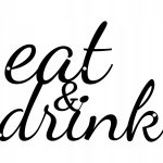 Napis metalowy Eat&drink 40 cm