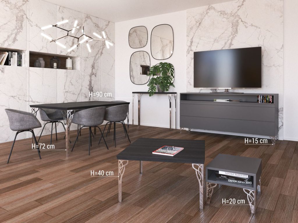 Noga meblowa Louis Chrom 30 cm - obrazek 3