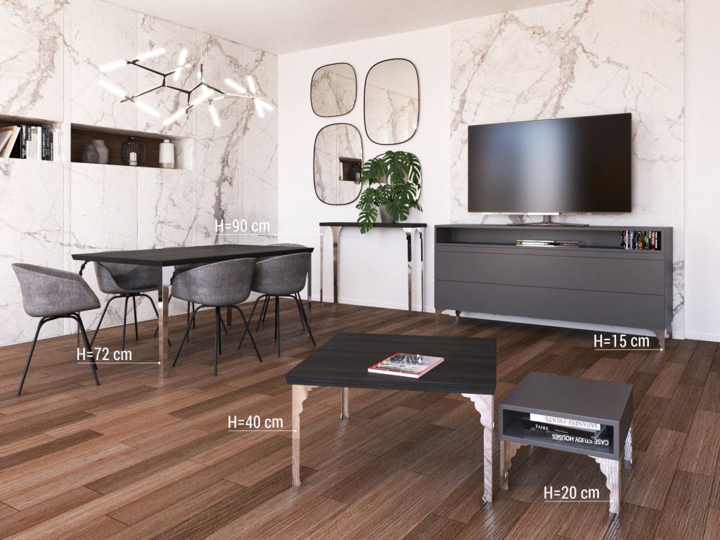 Noga do szafki Palace Chrom 20 cm - obrazek 3