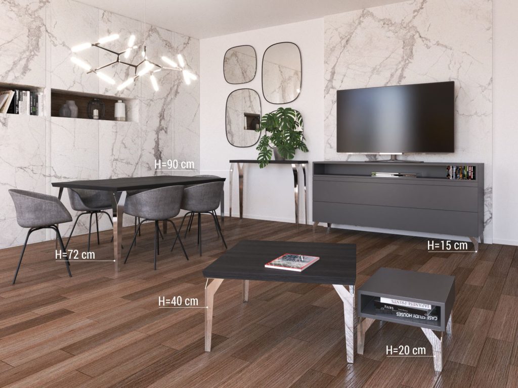 Nóżka meblowa Moderna Chrom 15 cm - obrazek 2