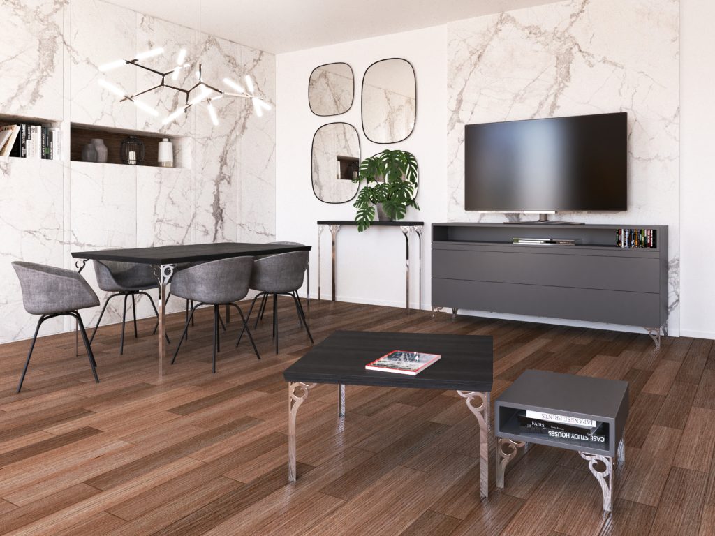 Noga do szafki Gian Chrom 20 cm - obrazek 2