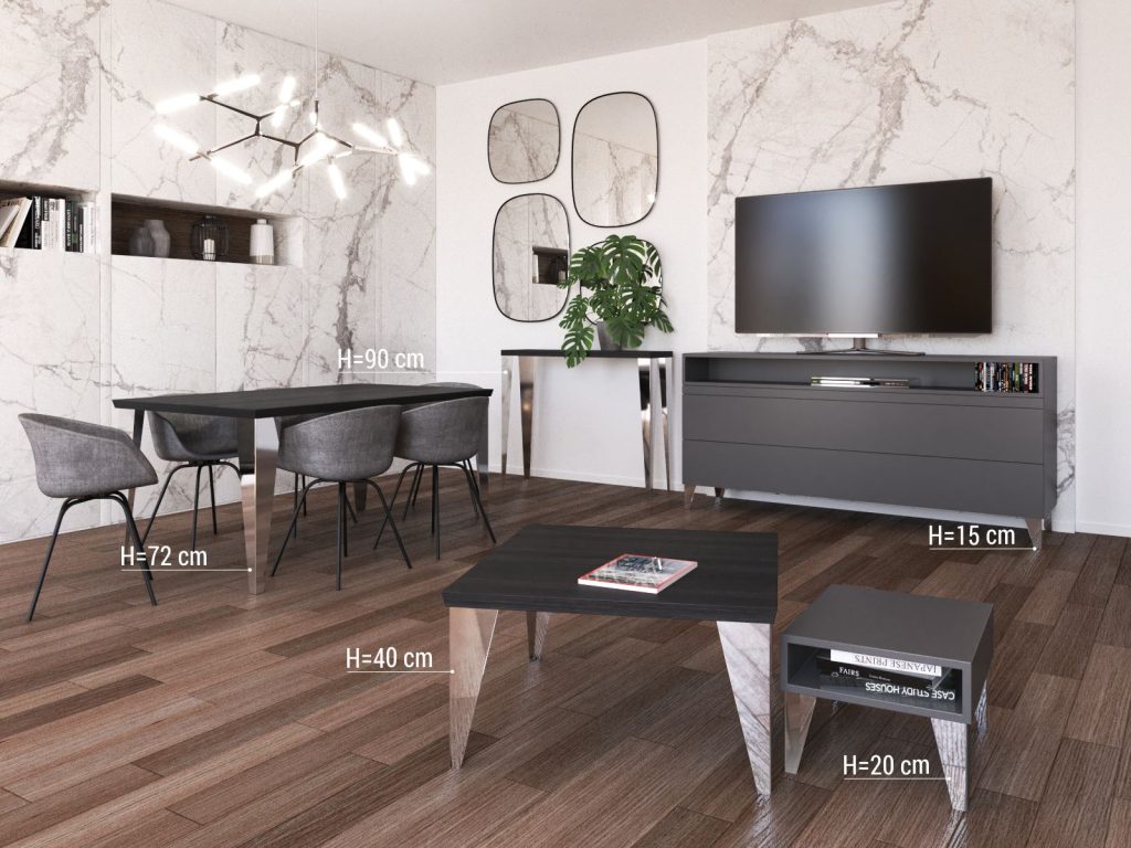 Nóżka meblowa Simpla Chrom 15 cm - obrazek 2