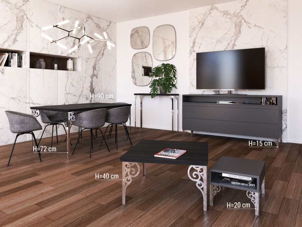 Noga do szafki Royal Chrom 20 cm - obrazek 3