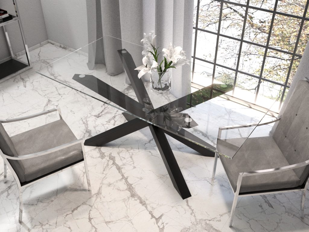 Podstawa do stołu pod blat szklany Pająk M - obrazek 3