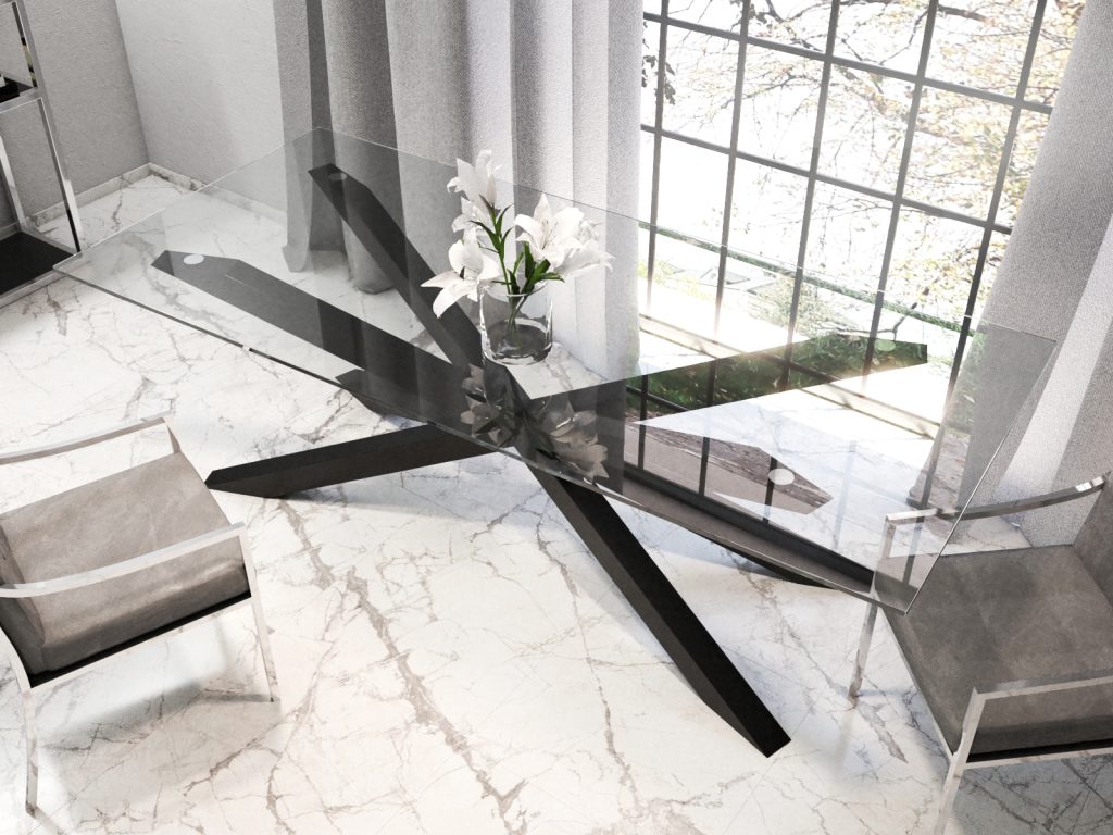 Podstawa do stołu pod blat szklany Pająk XL - obrazek 3