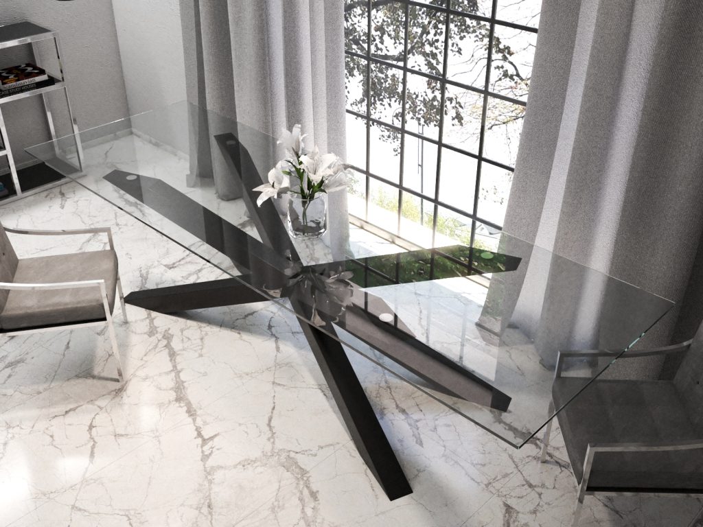 Podstawa do stołu pod blat szklany Pająk XXL - obrazek 3