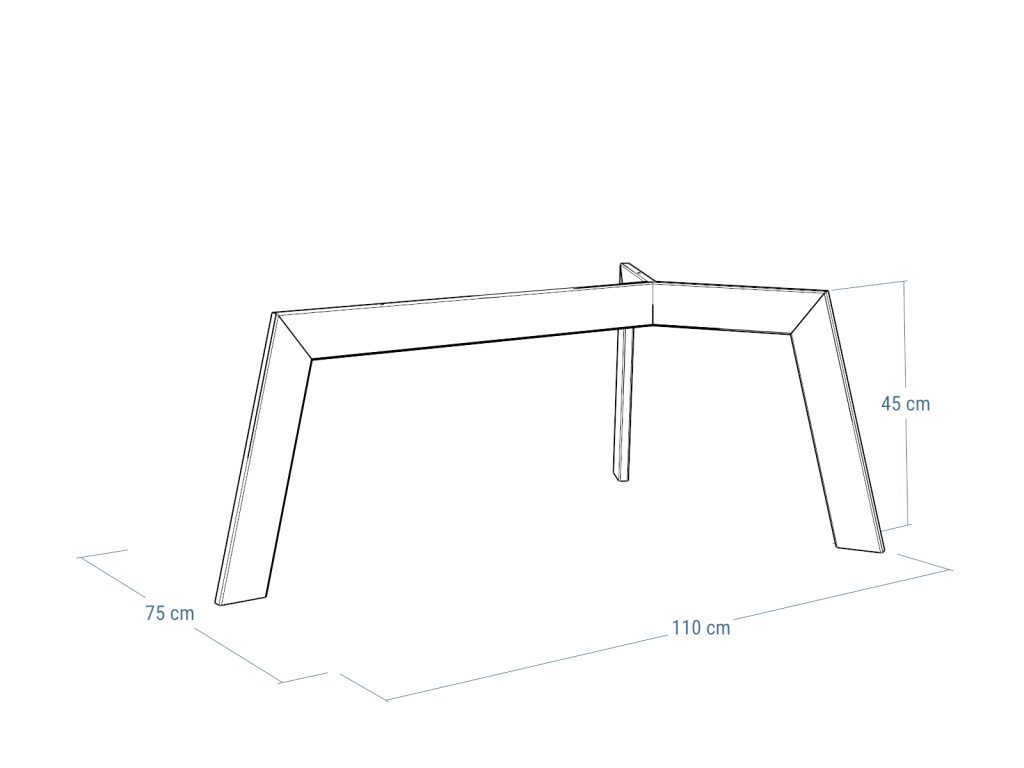 Noga metalowa do stolika Triangle M - obrazek 4