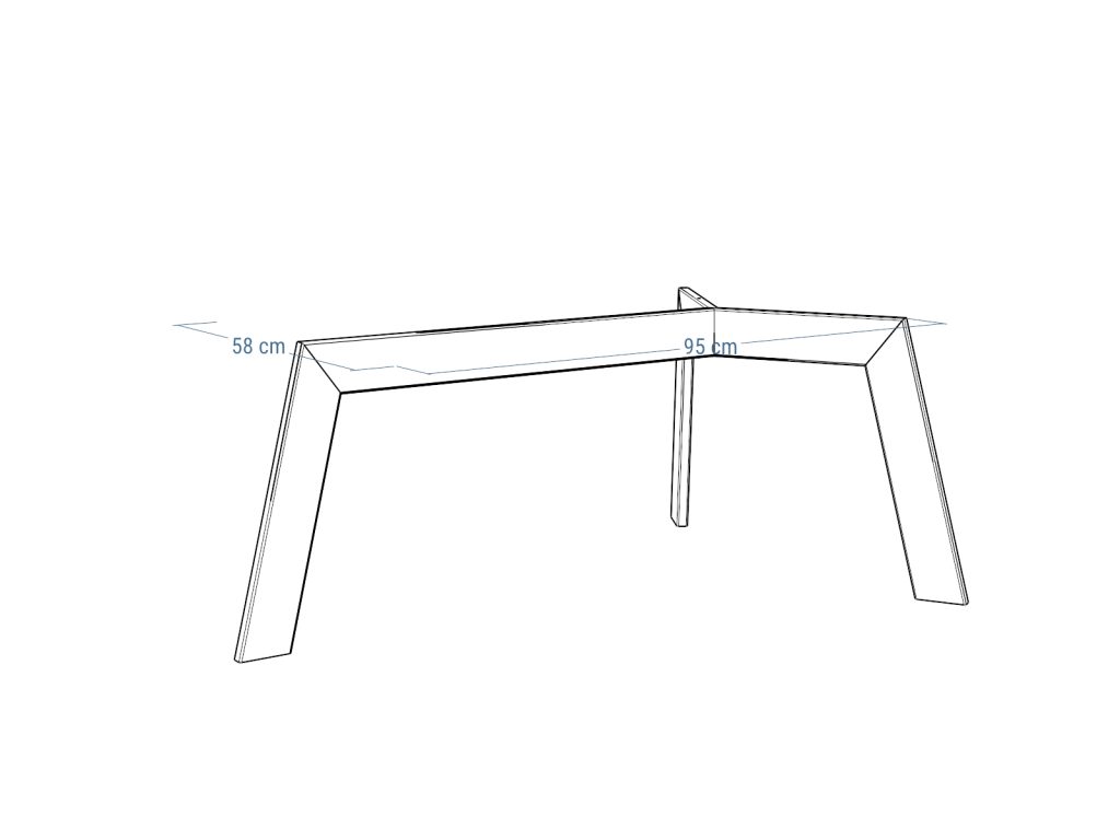 Noga metalowa do stolika Triangle M - obrazek 5