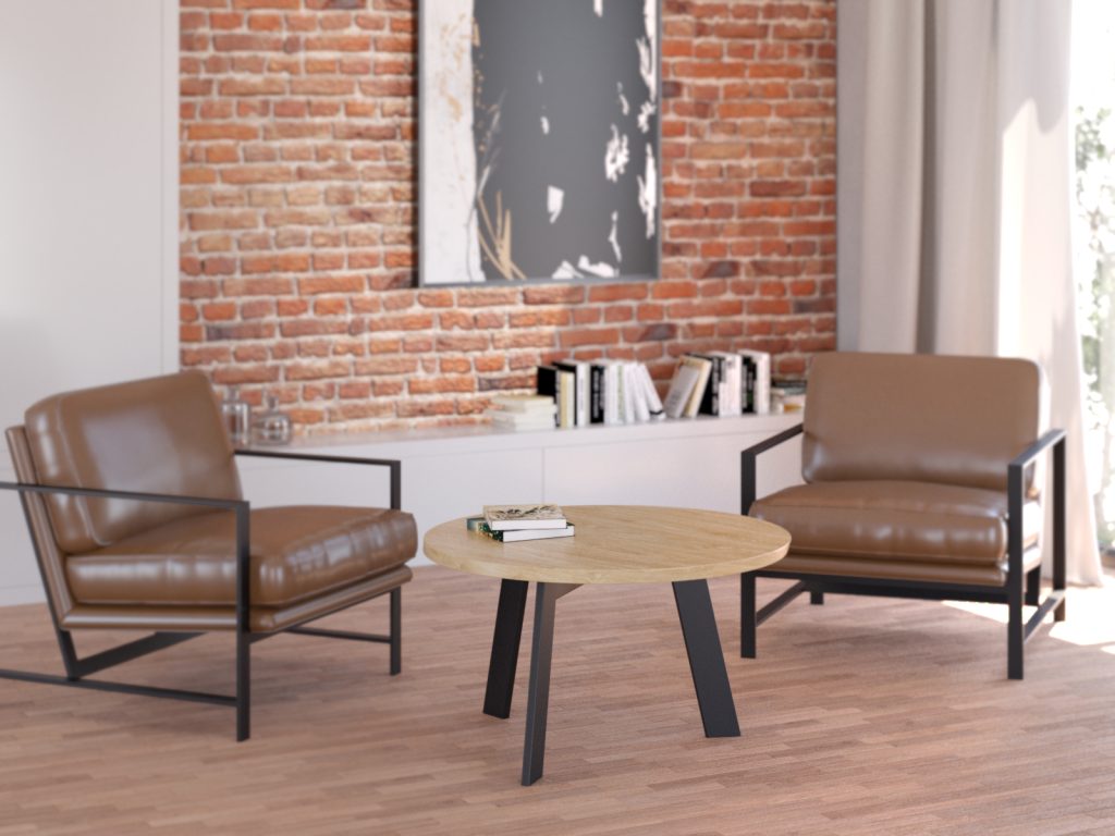 Noga metalowa do stolika Triangle S - obrazek 3