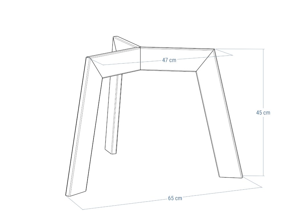 Noga metalowa do stolika Triangle S - obrazek 4