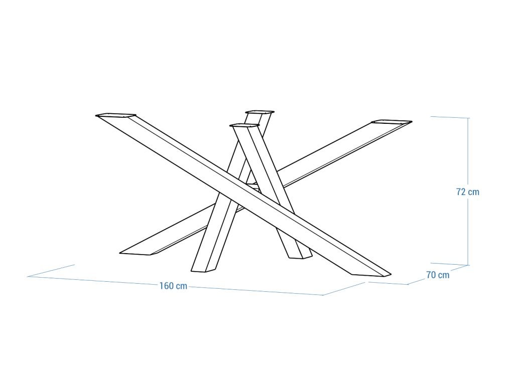 Noga metalowa do stołu Mediolan L - obrazek 5