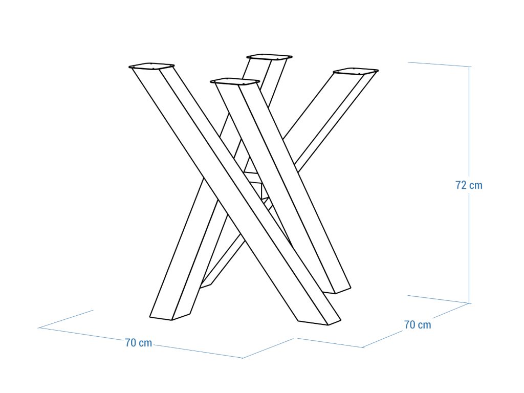 Noga metalowa do stołu Mediolan S - obrazek 4