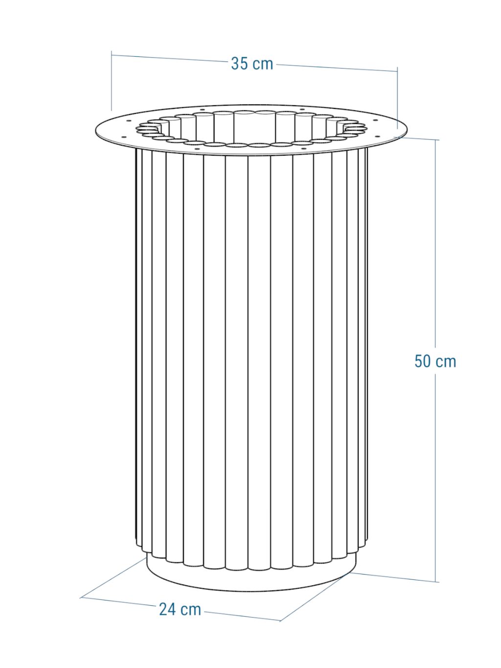 Podstawa metalowa do stolika Toro S 50 - obrazek 6