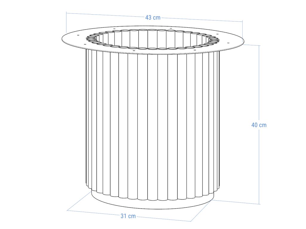 Podstawa metalowa do stolika Toro M 40 - obrazek 5