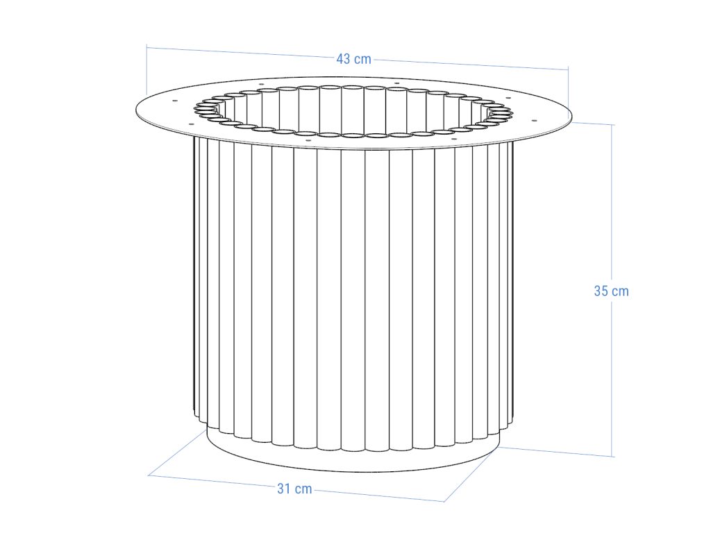 Podstawa metalowa do stolika Toro M 35 - obrazek 5