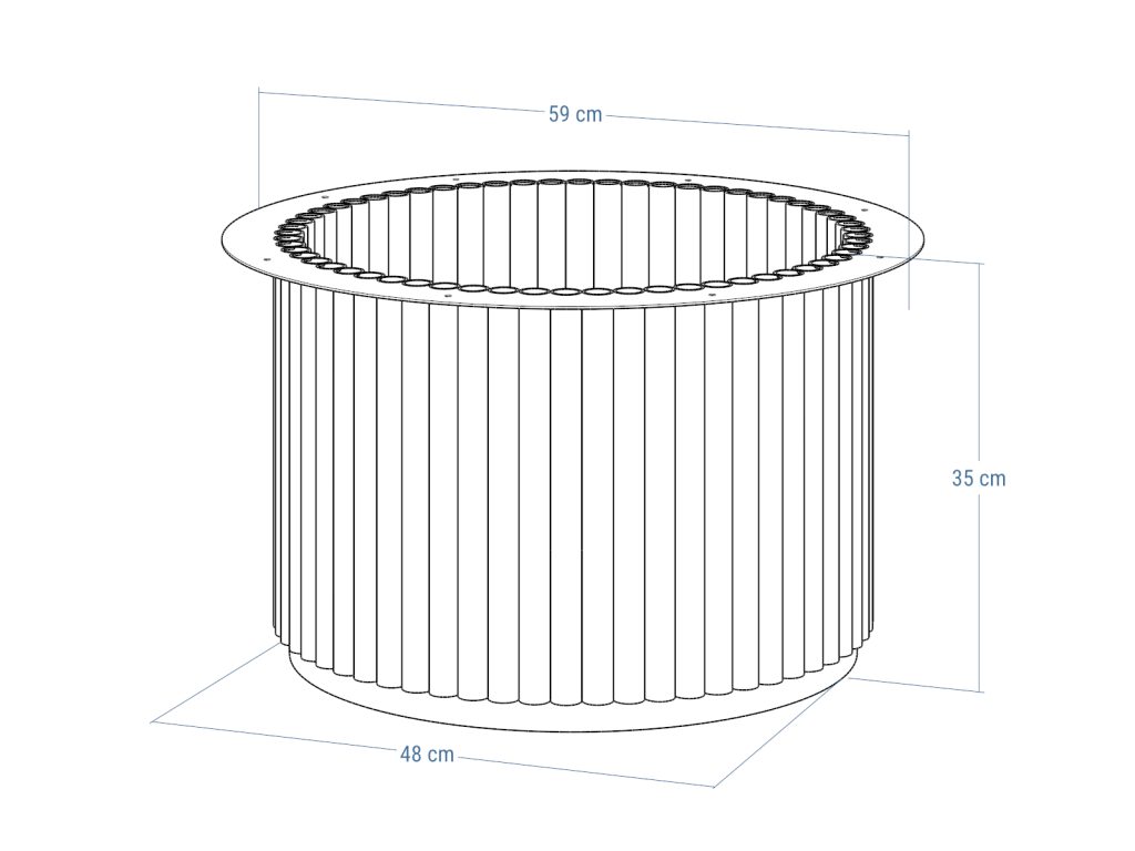 Podstawa ze stali nierdzewnej do stolika Toro XL - obrazek 5