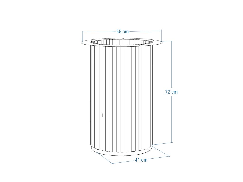 Podstawa ze stali nierdzewnej do stołu Toro S - obrazek 4