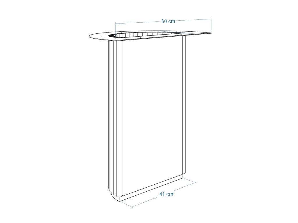 Podstawa ze stali nierdzewnej do stołu Torto S - obrazek 5