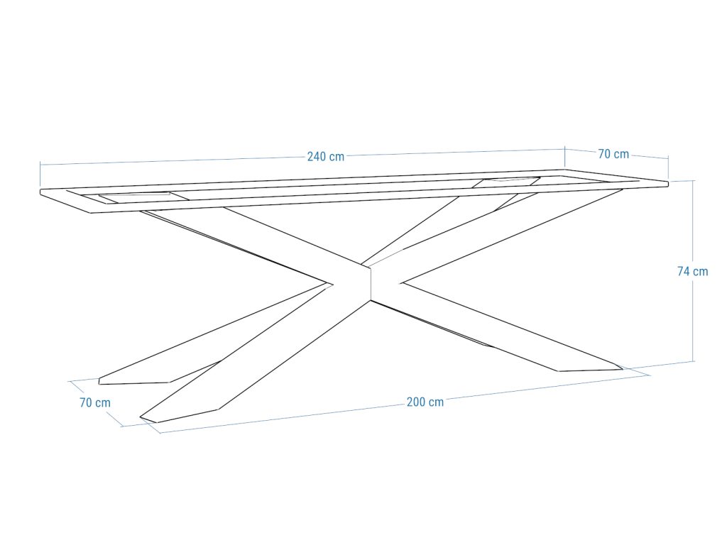 Noga metalowa do stołu pod blat kamienny Pająk XXL - obrazek 4