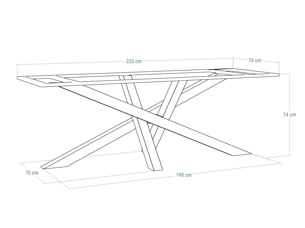 Noga metalowa do stołu pod blat kamienny Mediolan XL - obrazek 4
