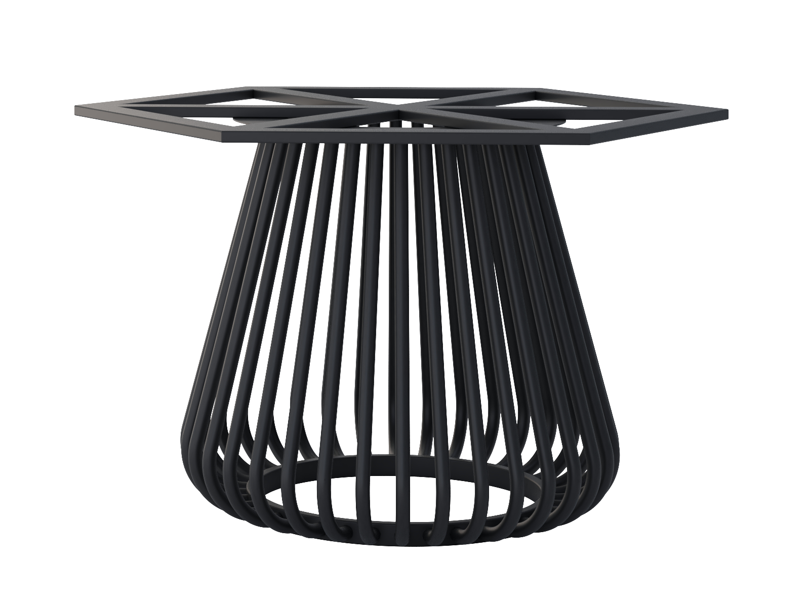 np-bk-150-80x80x72-cza Noga metalowa pod blat kamienny Tulip - obrazek 1