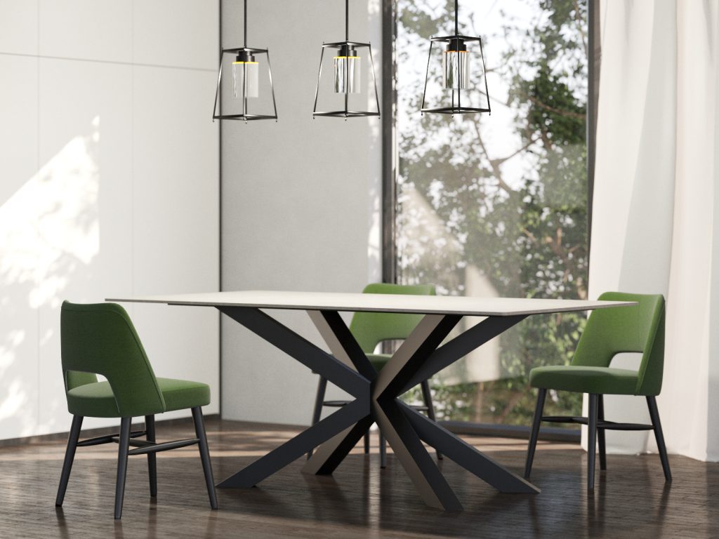 Noga metalowa do stołu pod blat kamienny Pająk M - obrazek 3