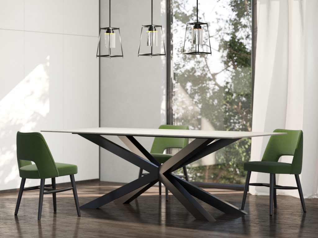 Noga metalowa do stołu pod blat kamienny Pająk L - obrazek 3