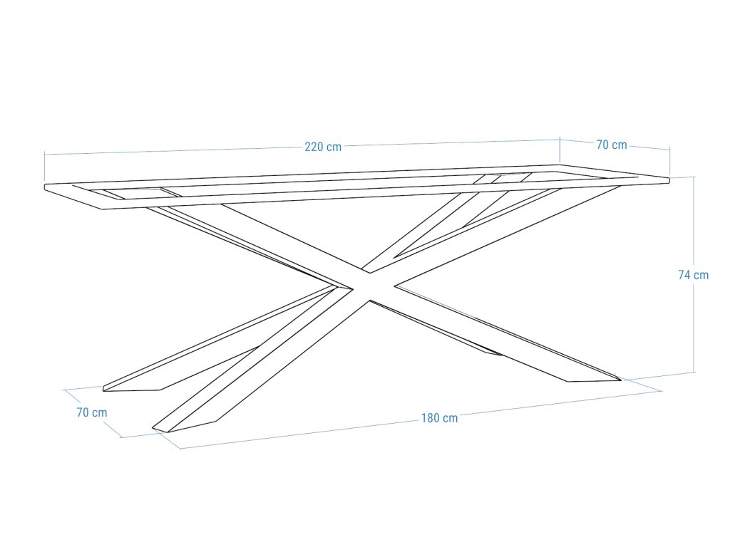 Noga metalowa do stołu pod blat kamienny Pająk XL - obrazek 4