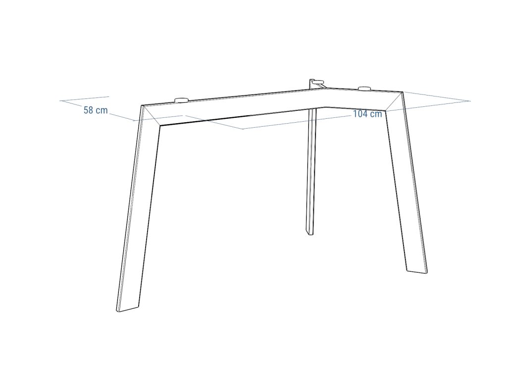 Stelaż do stołu pod blat szklany Triangle M - obrazek 5