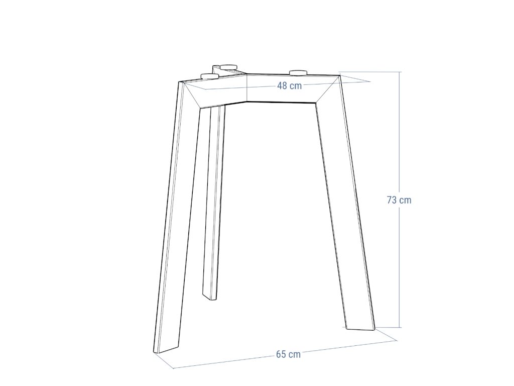 Stelaż do stołu pod blat szklany Triangle S - obrazek 4