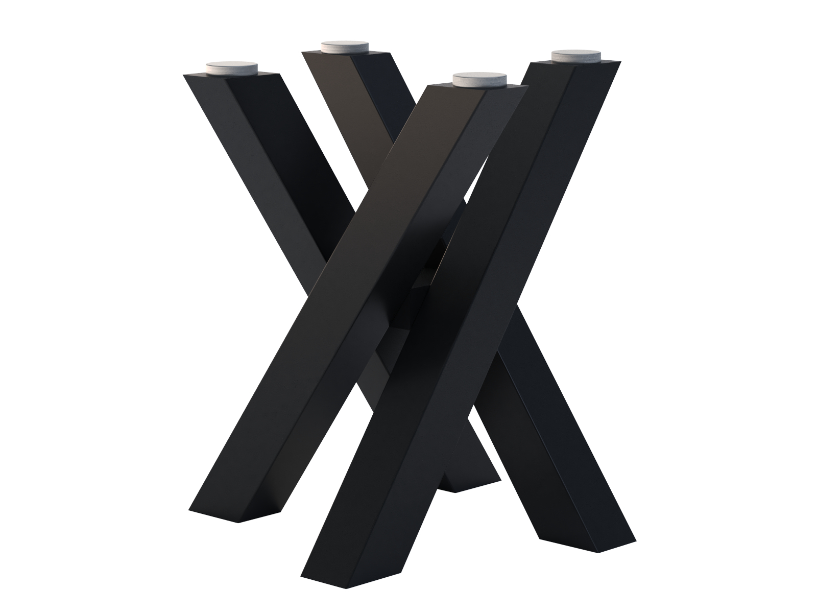 np-bs-108-40x40-h45-cza Noga do stolika pod blat szklany Mediolan S - obrazek 1