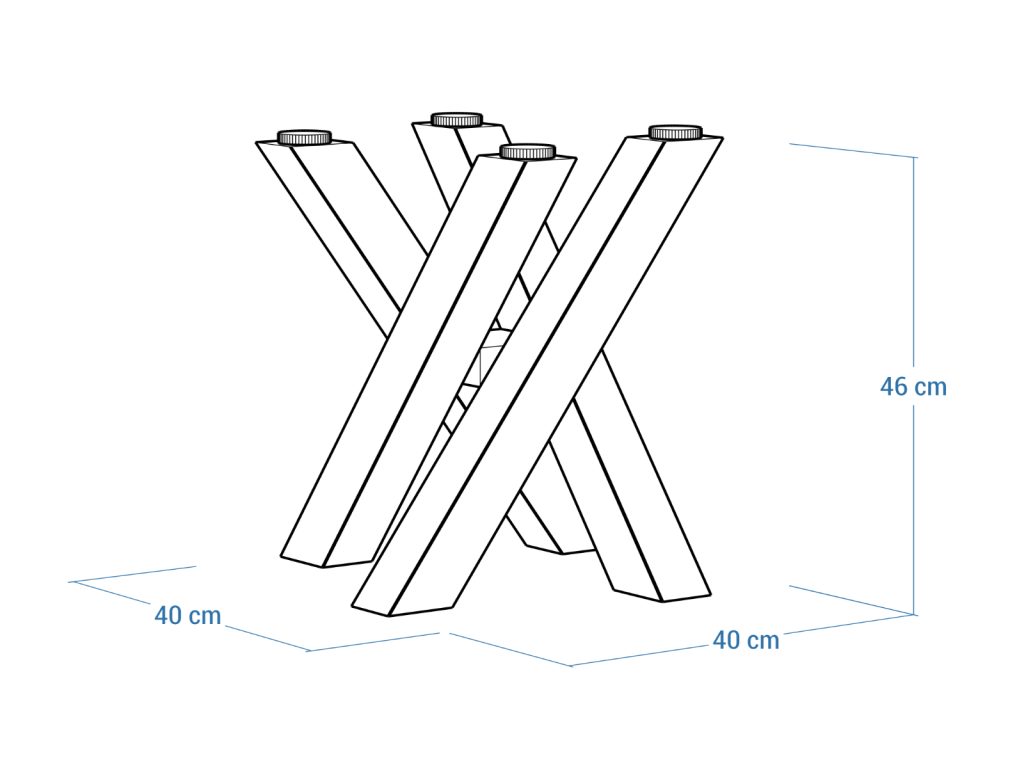 Noga do stolika pod blat szklany Mediolan S - obrazek 5