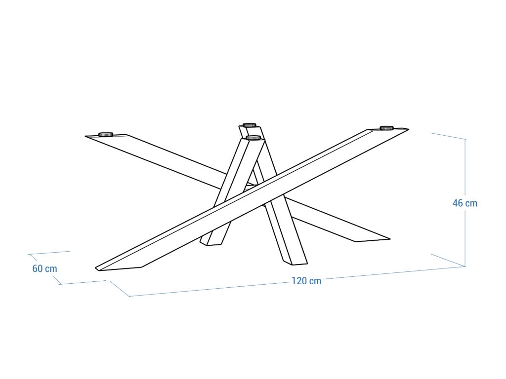 Noga do stolika pod blat szklany Mediolan L - obrazek 5