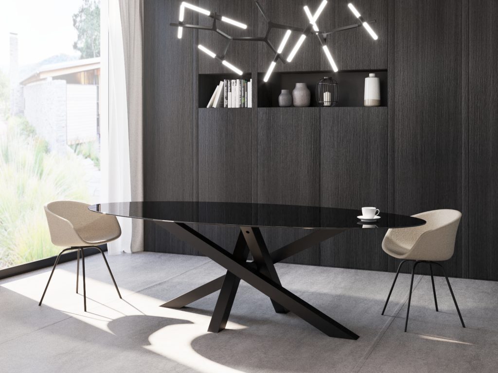 Noga do stołu do blatu szklanego Mediolan L - obrazek 4