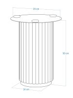 Podstawa metalowa do stolika pod blat szklany Toro S - obrazek 5