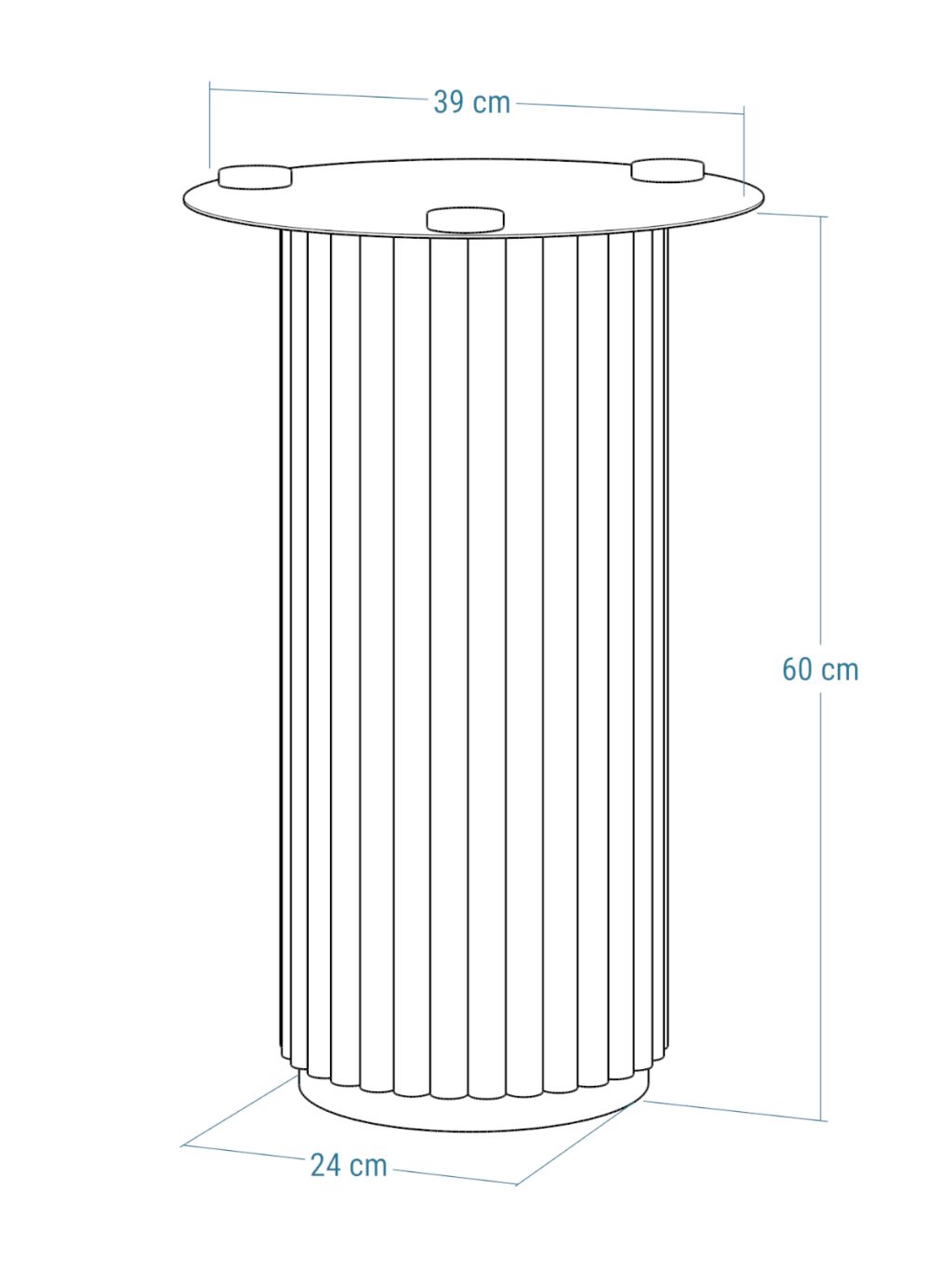 Podstawa metalowa do stolika pod blat szklany Toro S H - obrazek 4