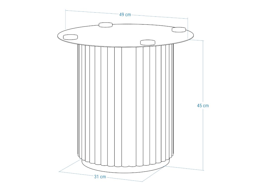 Podstawa metalowa do stolika pod blat szklany Toro M - obrazek 4