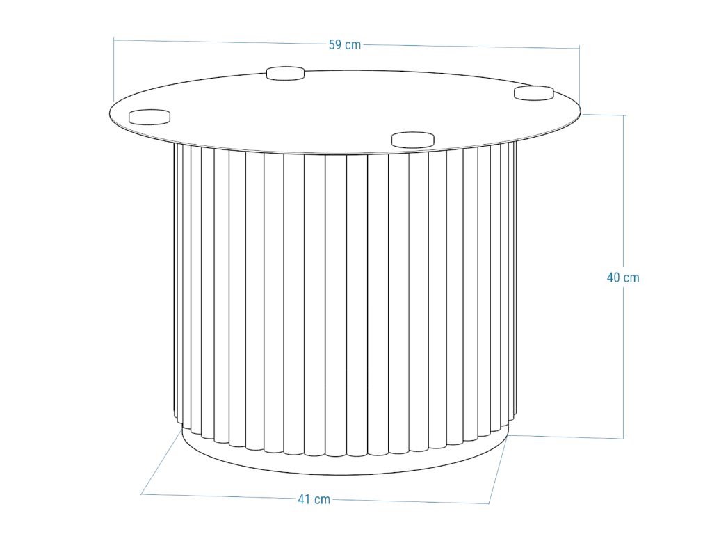 Podstawa metalowa do stolika pod blat szklany Toro L - obrazek 5