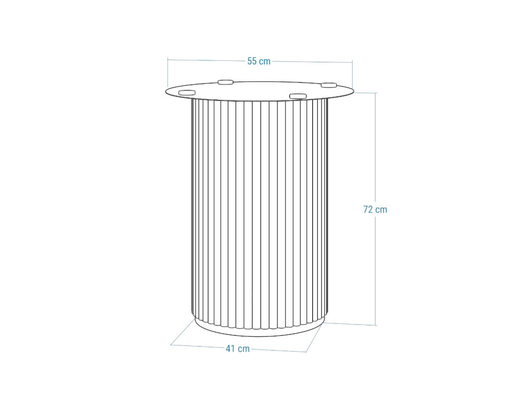 Podstawa metalowa do stołu pod blat szklany Toro S - obrazek 4