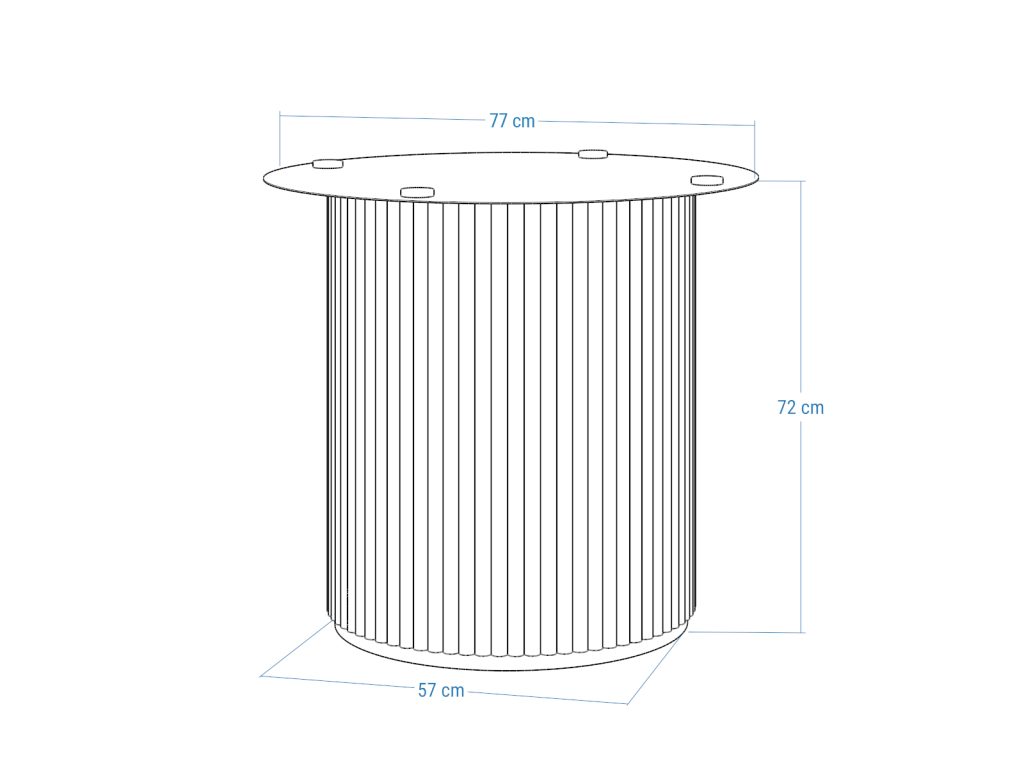 Podstawa metalowa do stołu pod blat szklany Toro M - obrazek 4