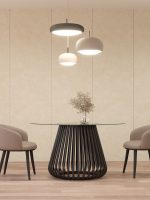 Noga metalowa pod blat szklany Tulip - obrazek 3