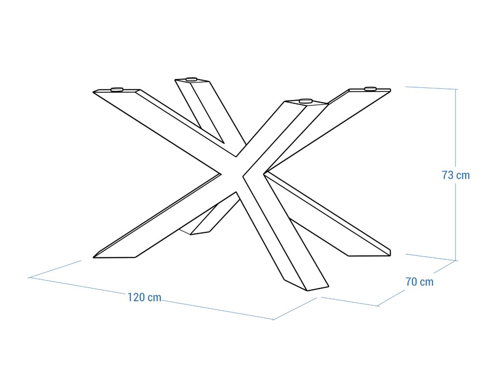 Noga do stołu pod blat szklany Pająk Heavy Chrom M - obrazek 4