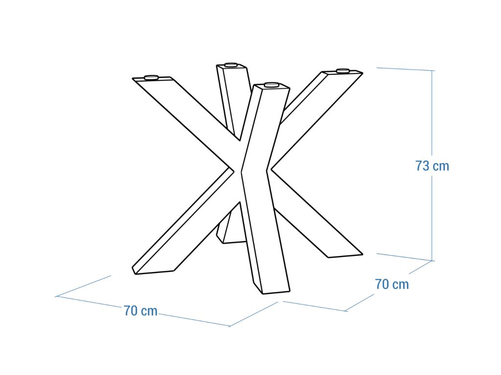 Noga do stołu pod blat szklany Pająk Heavy Chrom S - obrazek 4