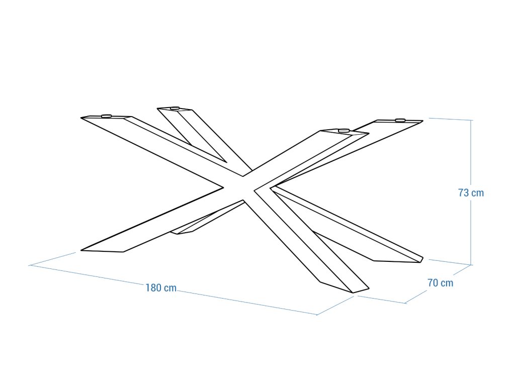 Noga do stołu pod blat szklany Pająk Heavy Chrom XL - obrazek 4