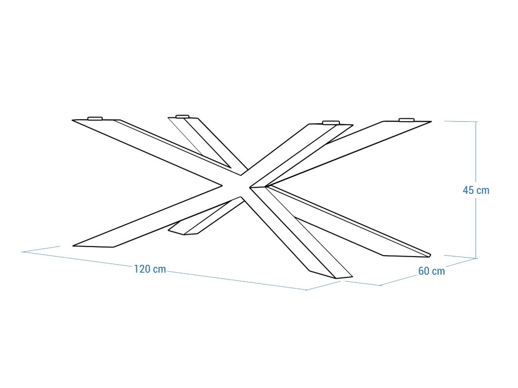 Noga do stolika pod blat szklany Pająk Slim Chrom L - obrazek 5