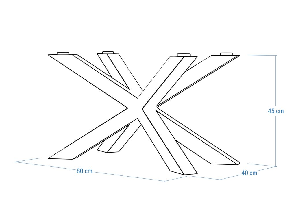 Noga do stolika pod blat szklany Pająk Slim Chrom M - obrazek 5