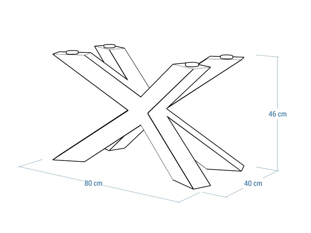 Noga do stolika pod blat szklany Pająk Heavy Chrom M - obrazek 5