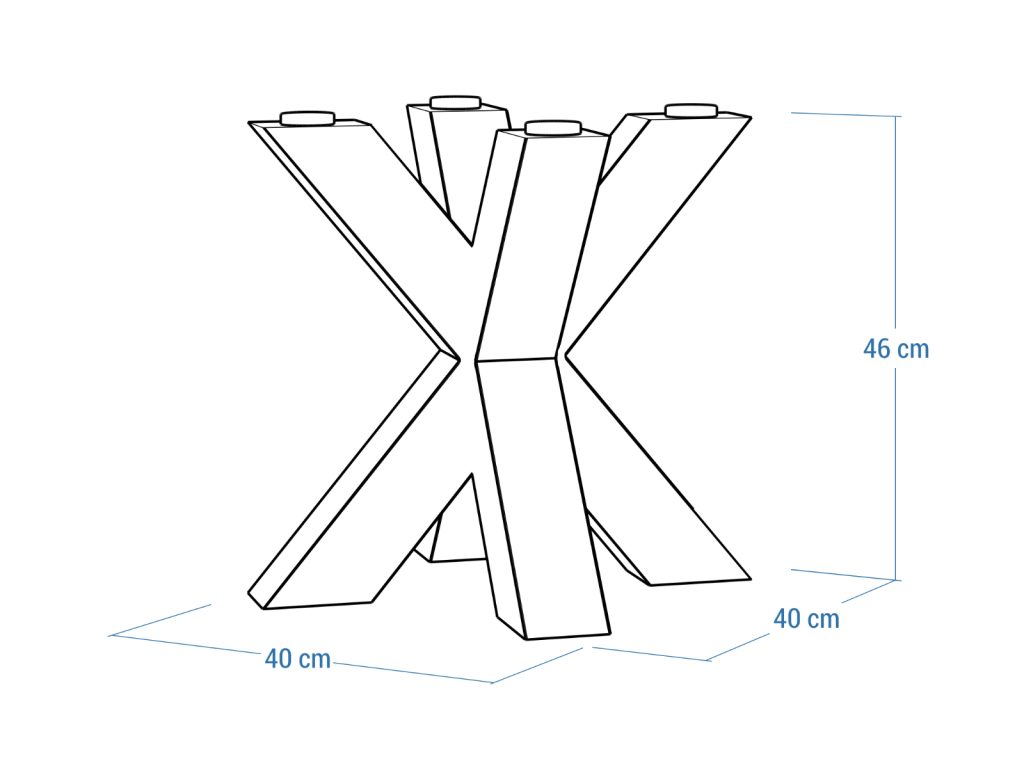 Noga do stolika pod blat szklany Pająk Heavy Chrom S - obrazek 4