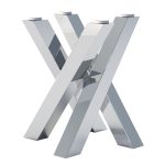 Noga ze stali nierdzewnej do stolika pod blat szklany Mediolan S