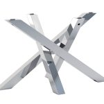 Podstawa ze stali nierdzewnej do blatu szklanego Mediolan Chrom M